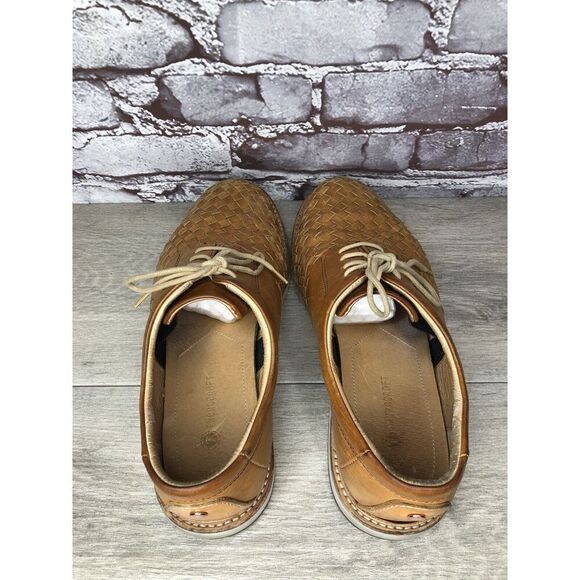 THOROCRAFT ROSS Brown Woven Leather Oxfords Lace Up Shoes Men’s Sz 43EU/10M US main image 9
